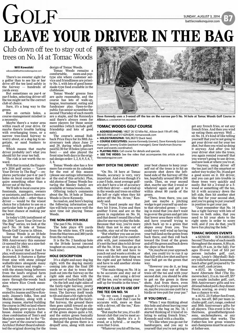 Tomac Woods Golf Course - Aug 2014 Article (newer photo)